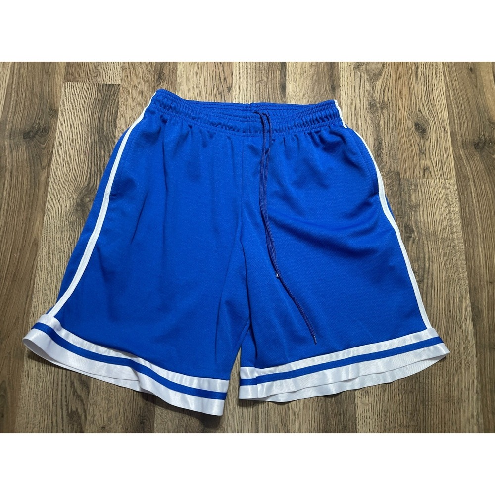Zone Pro Shorts, Men's Size Medium, Blue White, Basketball Shorts, Tie Waist